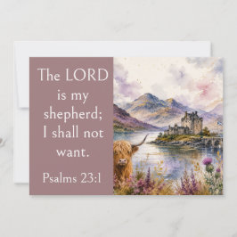Skottland Höglanden Estetik, Psalm 23:1 Bibeln  Inbjudningar