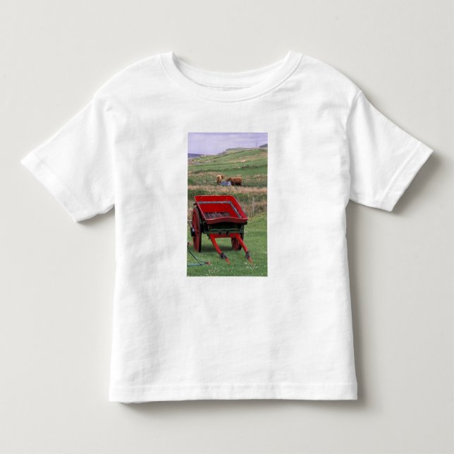 Skottland, Isle of Skye, Kilmuir. Boskap Tee Shirt (Framsida)