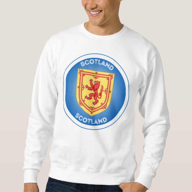 Skottland Jackar Arm Circle Shape Lång Ärmad Tröja (Framsida)