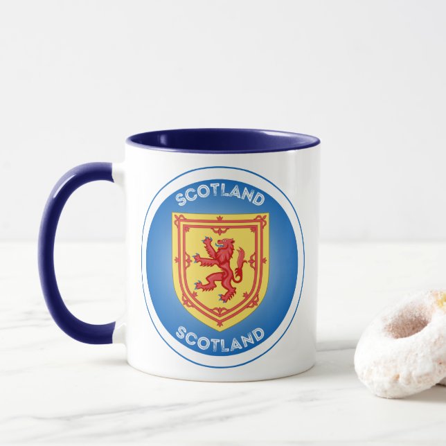 Skottland Jackar Arm Circle Shape Mugg (Med munk)