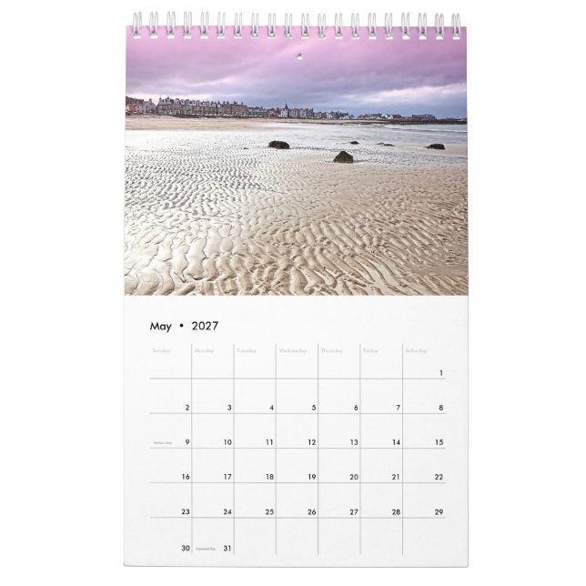 Skottland, Kalender med olika ställe i Skottland (May 2027)