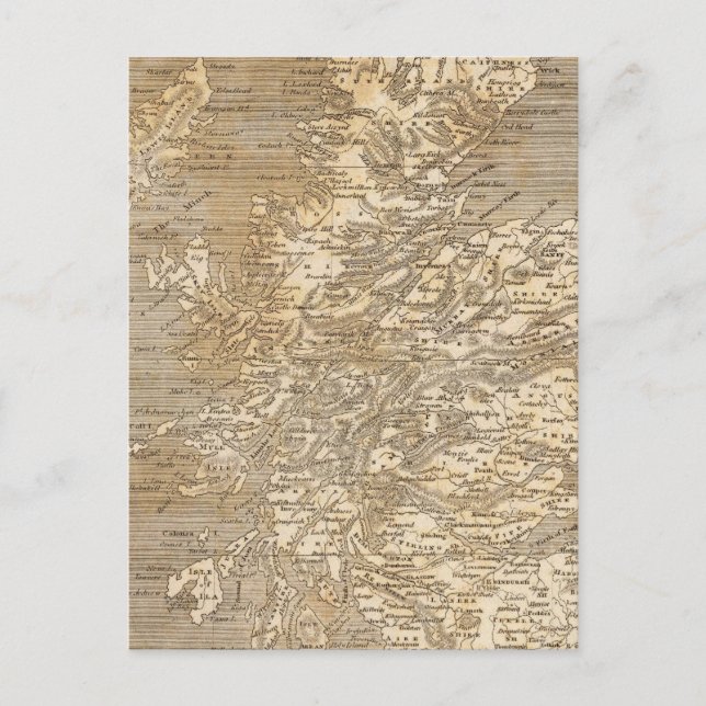 Skottland Karta efter Arrowsmith Vykort (Framsida)