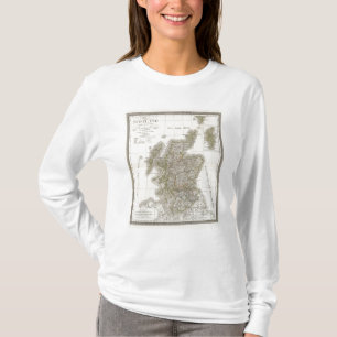 Skottland kartbokkarta tee shirt