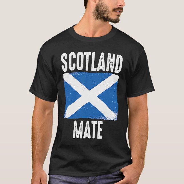 Skottland Kompis  Skotskt Hem Uk T Shirt (Framsida)