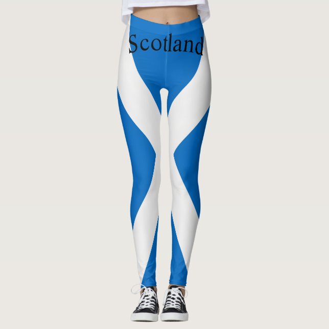 Skottland Landsflagga Thunder_Cove Leggings (Framsida)