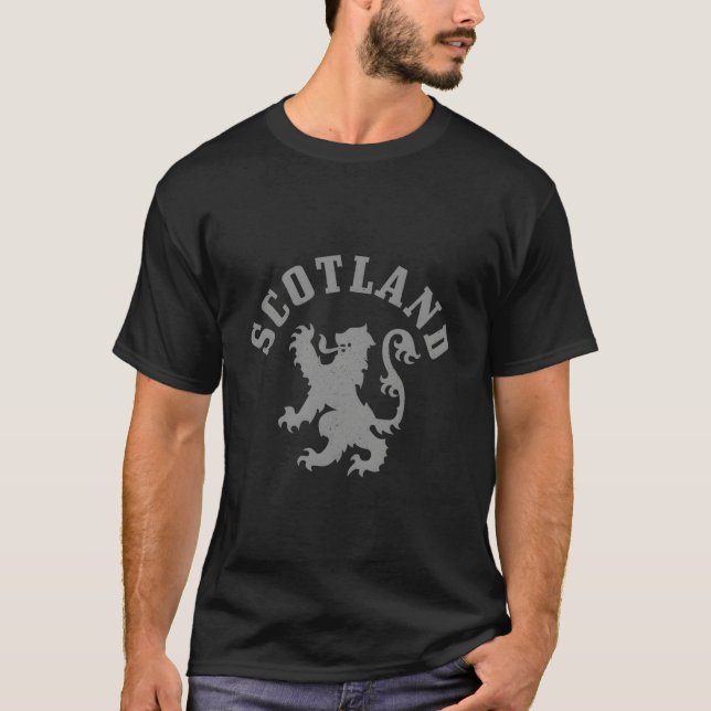 Skottland Lejon Skotskt Stolt UK T Shirt (Framsida)