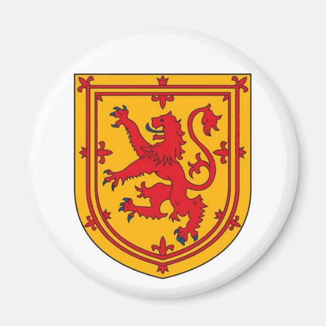 Skottland Lion Rampant Sköld Magnet (Framsidan)