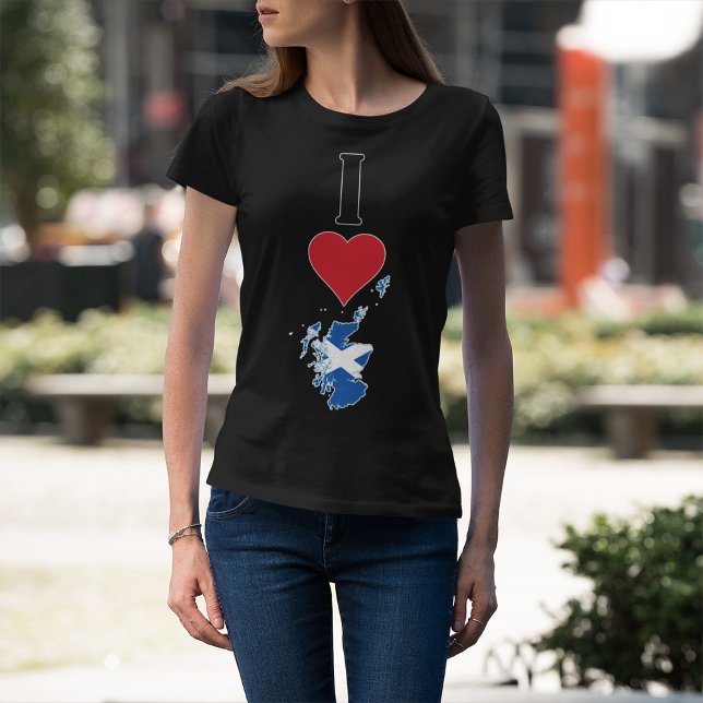 Skottland Lodrät I Kärlek Scottish Flagga Womens T Shirt (Skapare uppladdad)