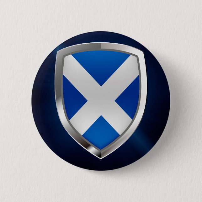 Skottland metallisk Emblem Knapp (Framsida)