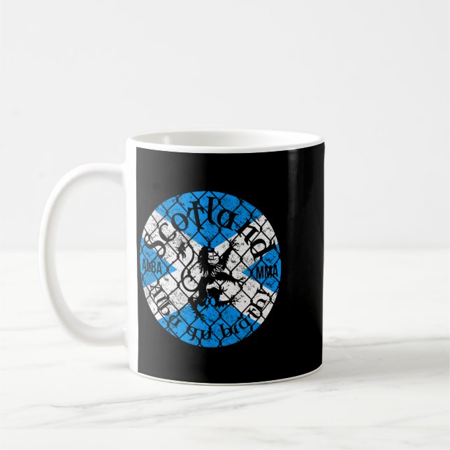 Skottland MMA Alba Gu Bràth Flagga Kaffemugg (Vänster)