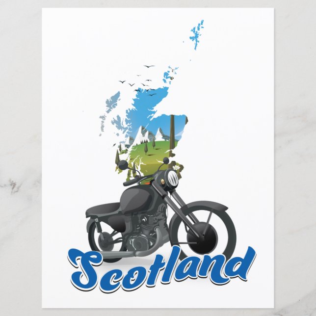 Skottland - motorcykel karta resesposer (Framsida)