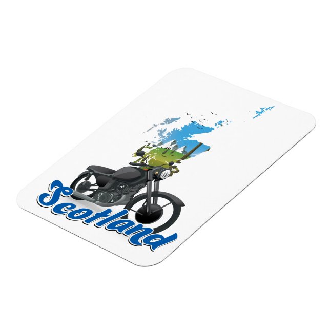 Skottland - motorcykel karta resesposer magnet (Vänstra Sidan)