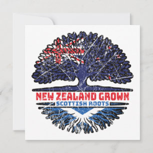 Skottland New Zealander Nya Zeeland Träd Kort