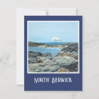 Skottland North Berwick fin konst oljemålning