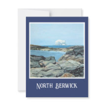 Skottland North Berwick fint konstverk oljemålning