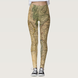 Skottland och Irland karta Leggings