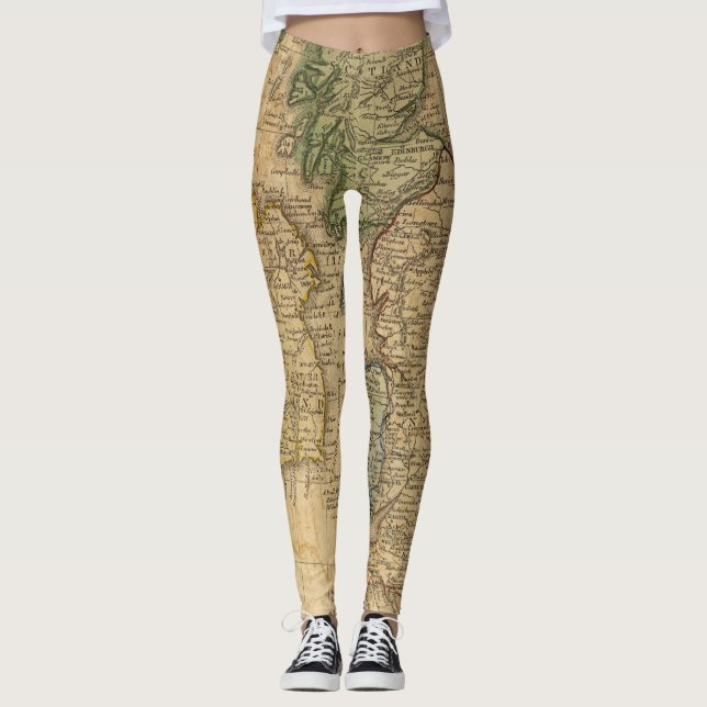 Skottland och Irland karta Leggings (Framsida)