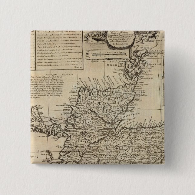 Skottland och norra Storbritannien Knapp (Framsida)