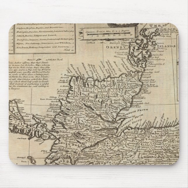 Skottland och norra Storbritannien Musmatta (Framsidan)