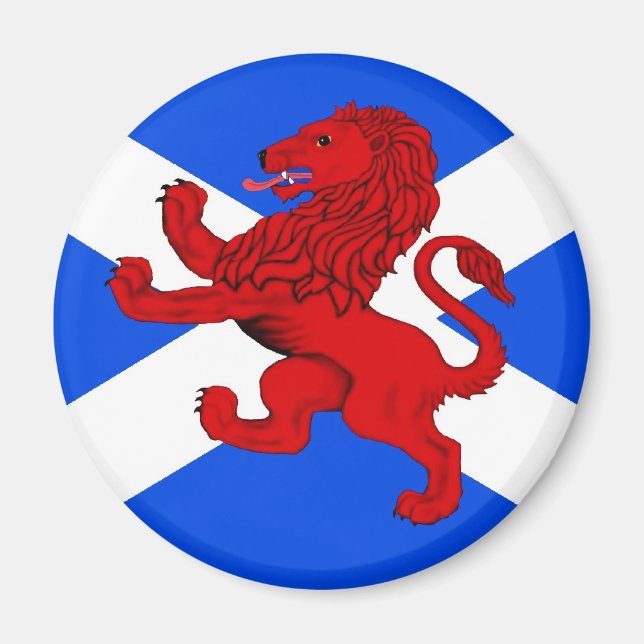 Skottland, ohejdad lejonare flagga magnet (Framsidan)