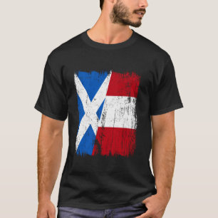 Skottland Peru Halv Flagga Skotsk Peruan Arv T Shirt
