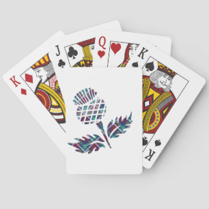 Skottland presenterar Scottish Thistle Tartan Plad Casinokort