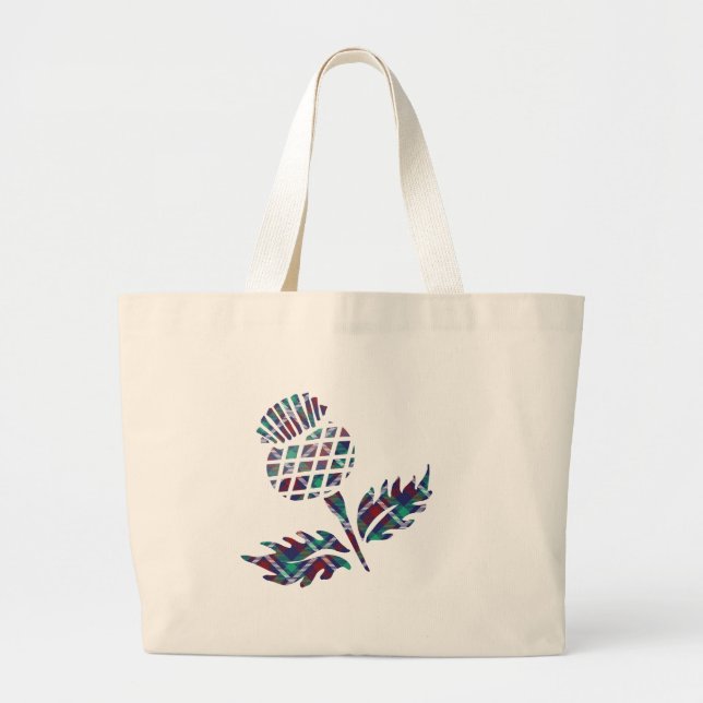 Skottland presenterar Scottish Thistle Tartan Play Jumbo Tygkasse (Framsidan)