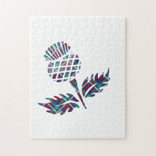 Skottland presenterar Scottish Thistle Tartan Play Pussel