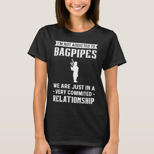 Skottland Pride Sackpipning Sackpipsblåsare Sackpi T Shirt (Framsida)