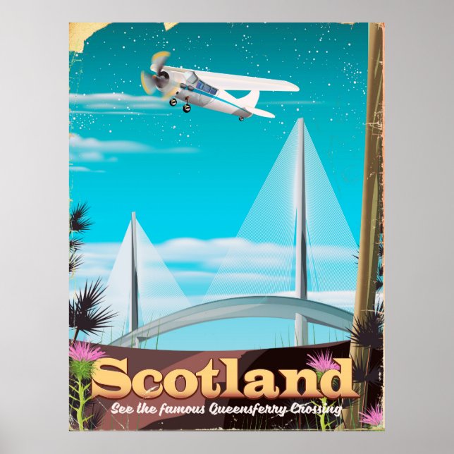 Skottland Queensferry Crossing-reseaffisch Poster (Framsidan)