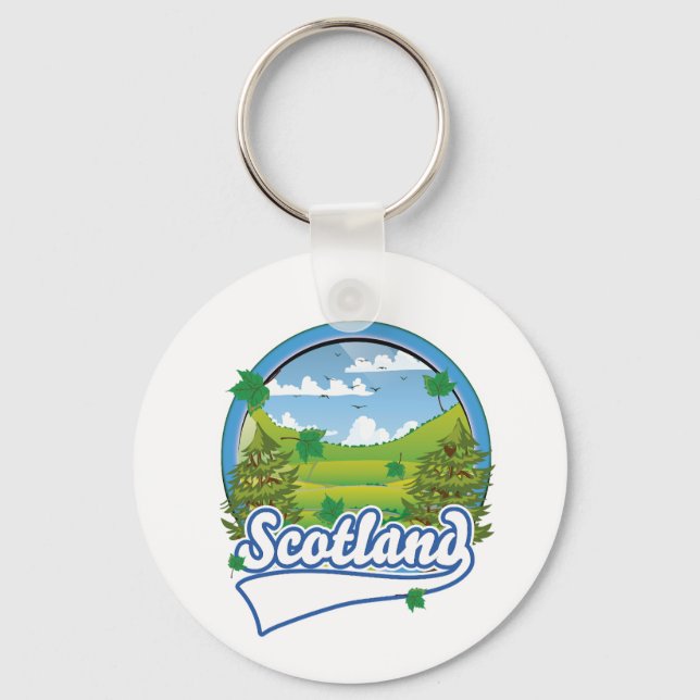 Skottland Resa logotyp Nyckelring (Framsida)