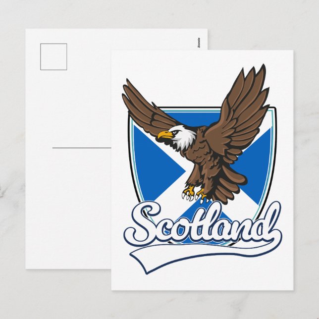 Skottland reselogo helg vykort (Fram/baksida)
