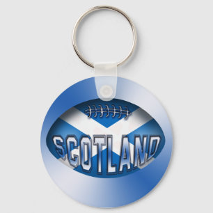 Skottland Rugbyboll Nyckelring