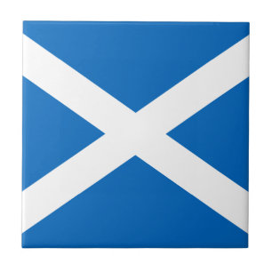 Skottland Saltire, skotsk flagga (officiell färg) Kakelplatta