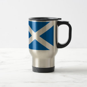 Skottland Saltire, skotsk flagga (officiell färg) Resemugg