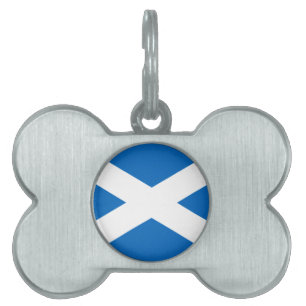 Skottland - Scottish Flagga Namnbricka Husdjur