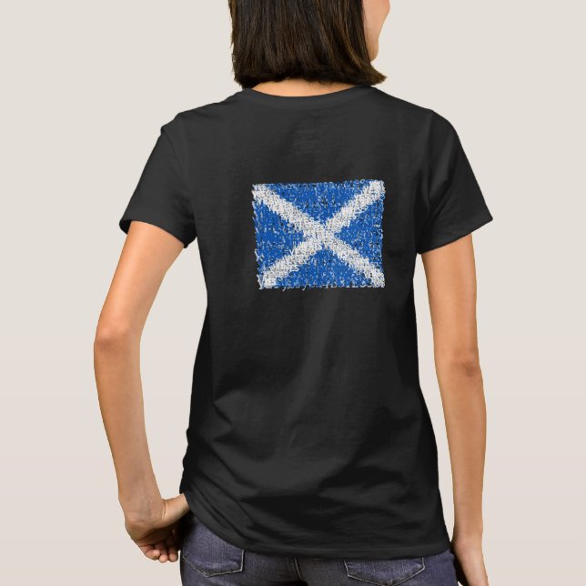 Skottland självständighet: Den skotska flagga T Shirt (Baksida)