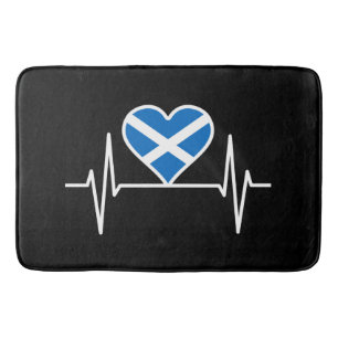 Skottland - Skottland Flagga Heartslag Badrumsmatta