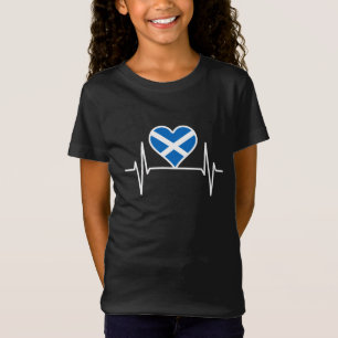 Skottland - Skottland Flagga Heartslag T Shirt