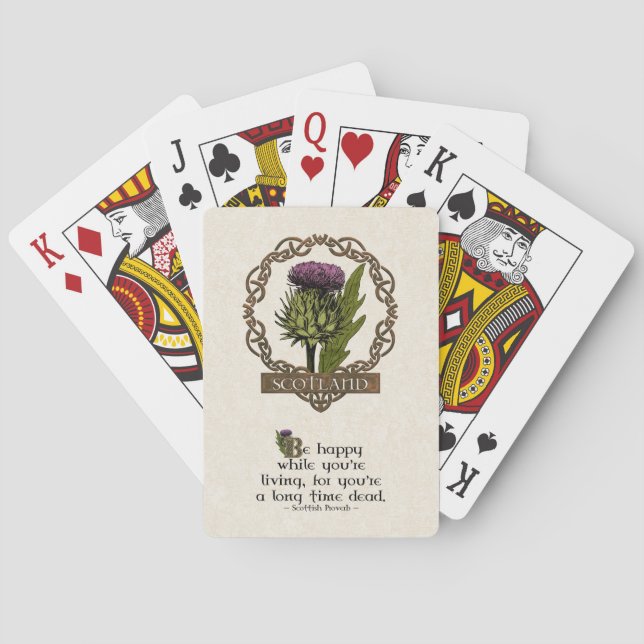 Skottland Skottland - Thistle keltic Knowledge Casinokort (Baksidan)