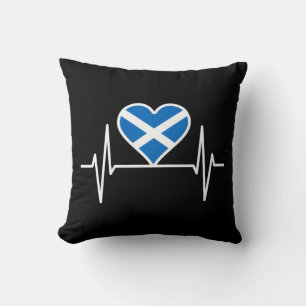 Skottland - Skottlands flagga hjärtslag Kudde