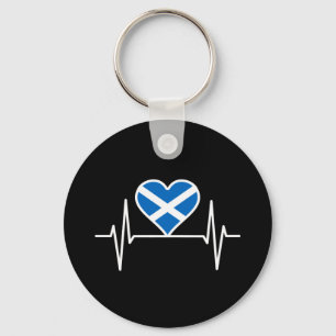 Skottland - Skottlands flagga hjärtslag Nyckelring