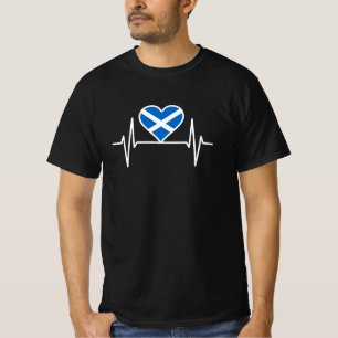 Skottland - Skottlands flagga hjärtslag T Shirt