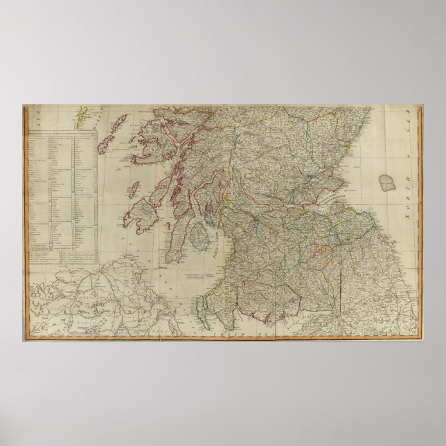 Skottland söder poster (Framsidan)