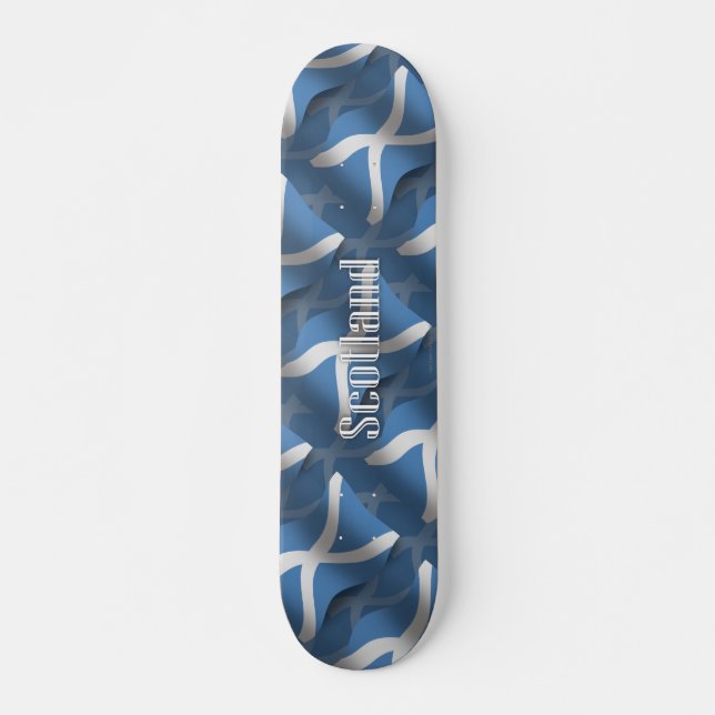 Skottland som vinkar flagga skateboard bräda 20,5 cm (Framsida)