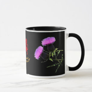 Skottland, Thistle Blomme and Rws flagga Mugg