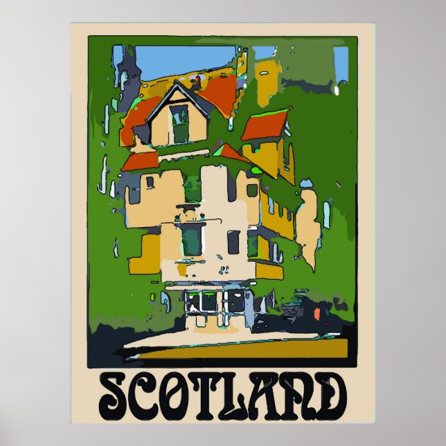 Skottland, Travel Poster, lägg till text Poster (Framsidan)