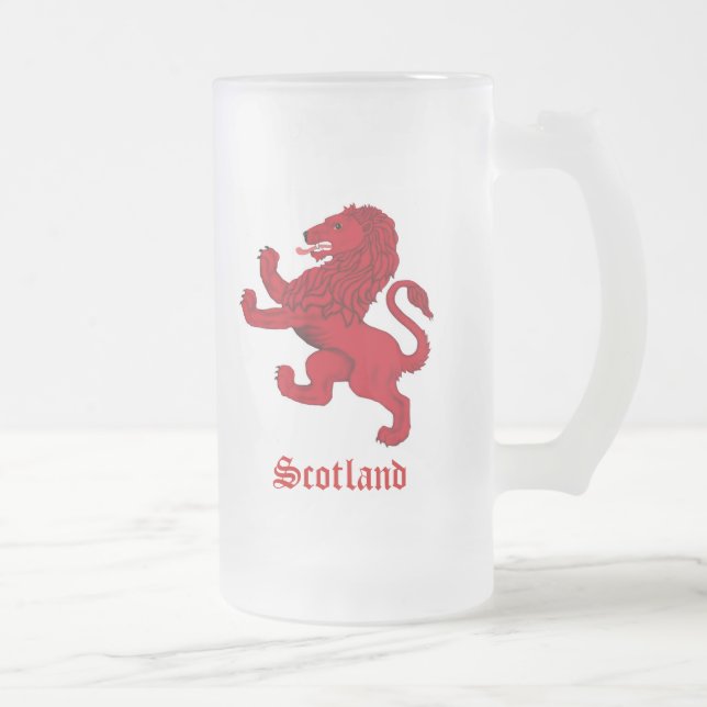 Skottland, upprörande lejon frostat ölglas (Höger)