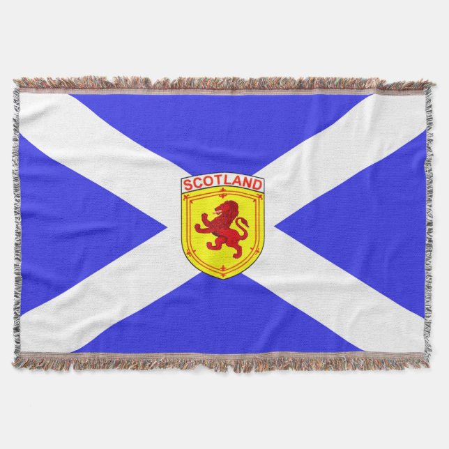 Skottland våldsam lejon forntida flagga av filt (Framsidan)