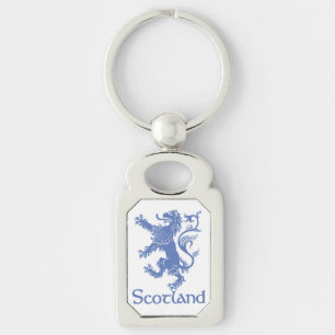 Skottland våldsamma lejona Keychain, skotskt arv Rektangulärt Silverfärgad Nyckelring